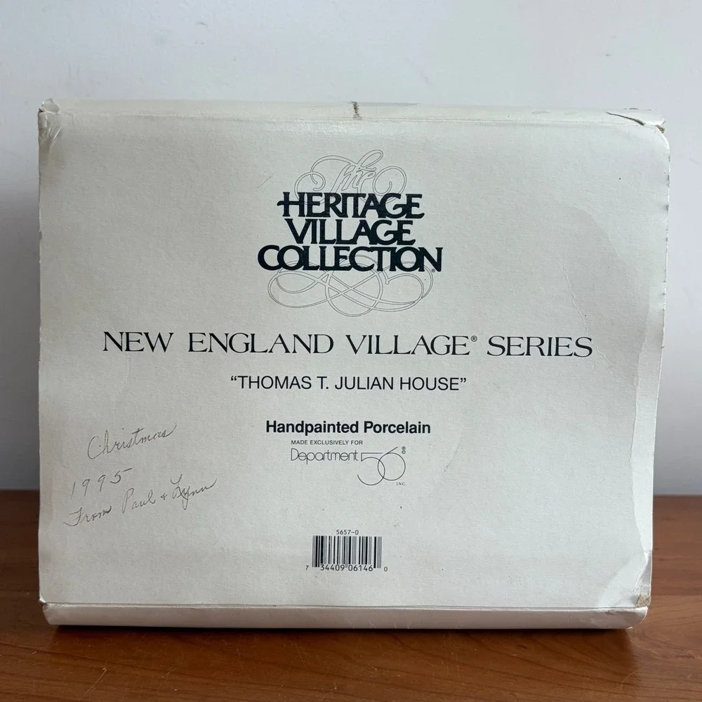 Dept 56 New England Village Thomas T Julian House Christmas Heritage Village